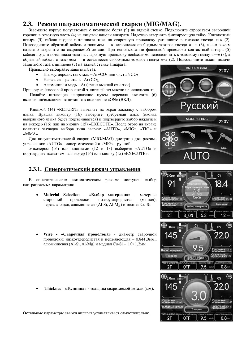 Паспорт полуавтомат TORROS MIG200 DoublePulse LCD